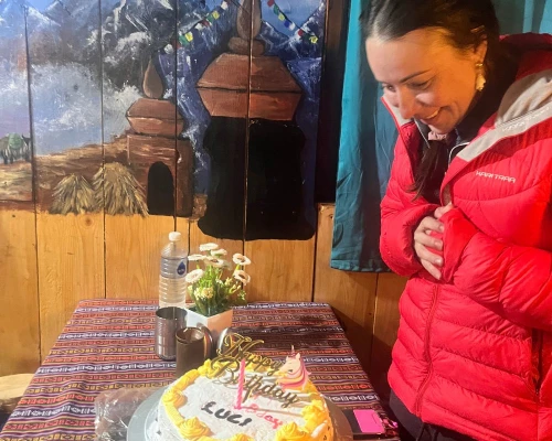 Celebrating Guest's Birthday In Kanchenjunga