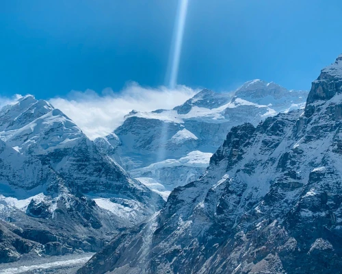 Kanchenjunga Mountain Peaks