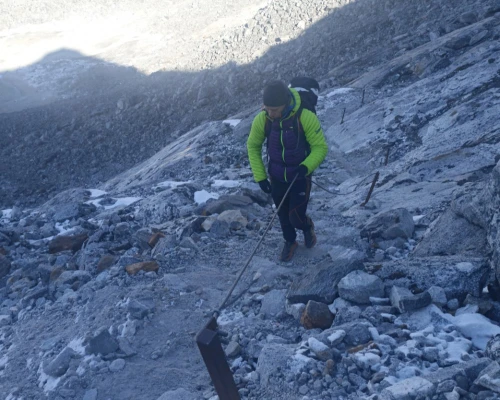 Our Guest Climbing Rocks