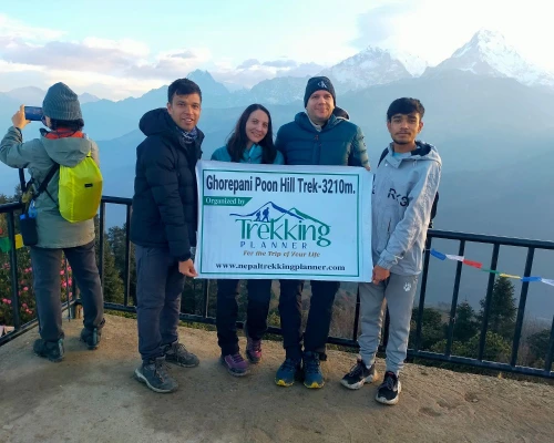 Posing In Poonhill After Completing Ghorepani Poon Hill Trek