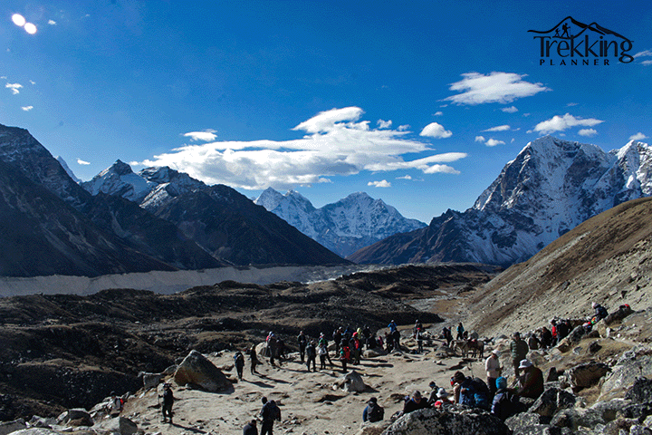 Crowded Everest Base Camp Trail