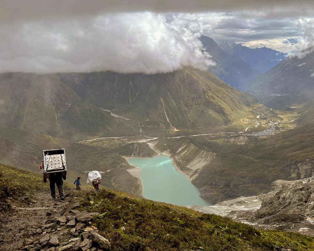 view from manaslu base camp